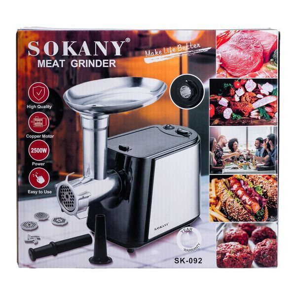 Электромясорубка Sokany SK-092 профессиональная электрическая мясорубка для фарша и кебе 2500 Вт SK092 фото