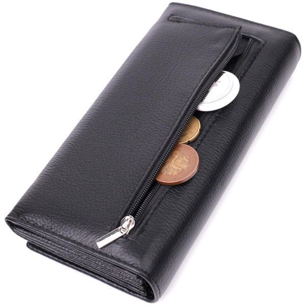 Удобный женский кошелек из натуральной кожи ST Leather 22523 Черный b22523 фото