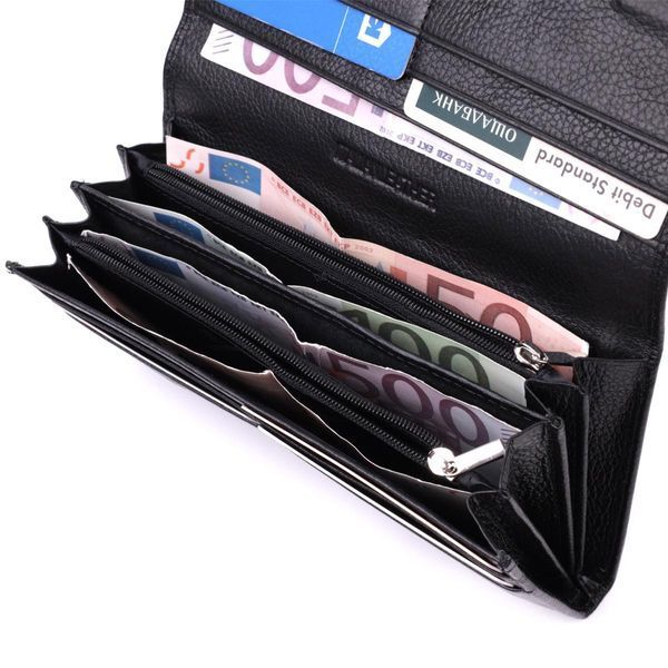 Удобный женский кошелек из натуральной кожи ST Leather 22523 Черный b22523 фото