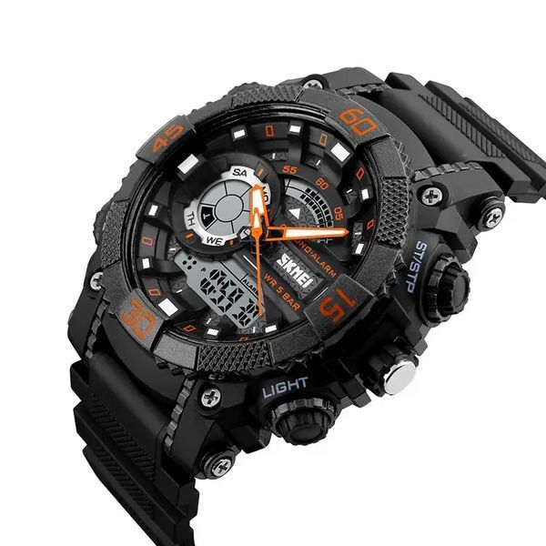 Мужские спортивные наручные часы Skmei 1228 Оранжевые L9003150 фото