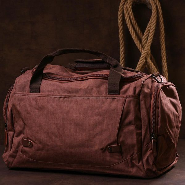 Дорожная сумка текстильная Vintage 20138 Коричневая 46х30х21 см b20138 фото