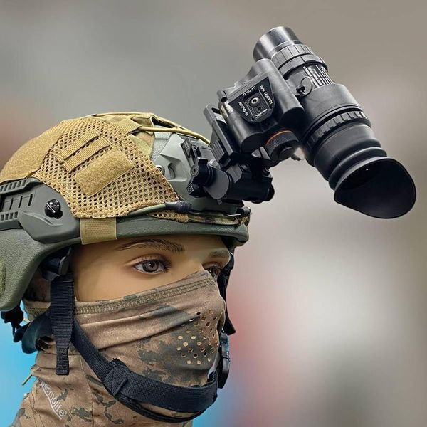 Прилад нічного бачення Монокуляр PVS-18 1х32 із кріпленням FMA L4G24 на шолом + підсумок L707855 фото