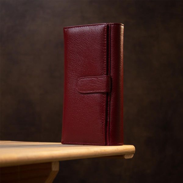 Сучасний гаманець для жінок ST Leather 19392 Темно-червоний b19392 фото