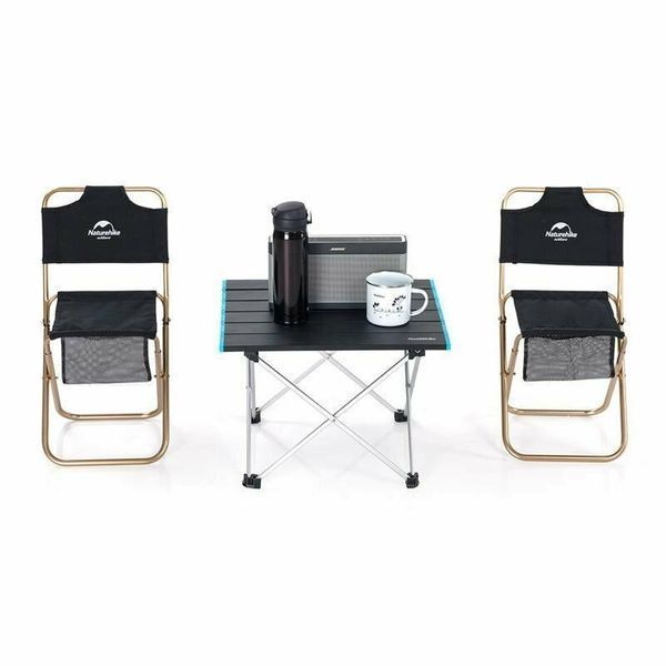 Раскладной туристический стол Naturehike NH19Z008-Z алюминий 68х46х40.5 см (Черный) L712325 фото