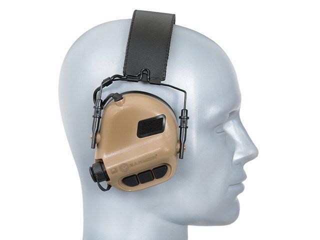 Тактические активные наушники Earmor М31 + крепление на шлем OPS Core (чебурашка) Койот L900890 фото