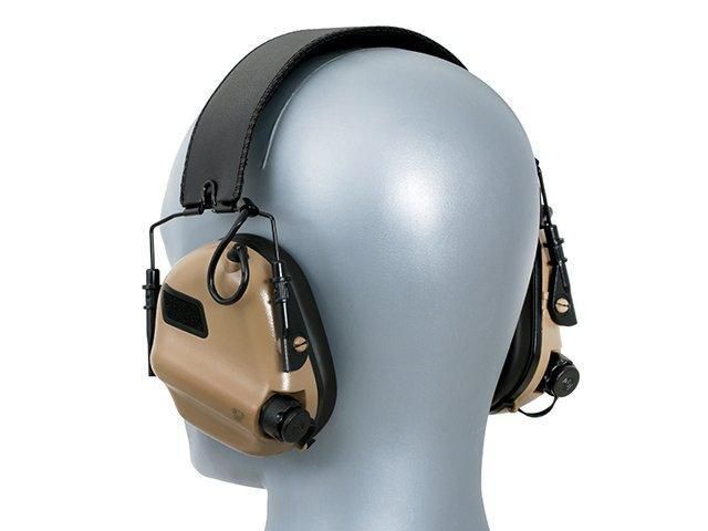 Тактические активные наушники Earmor М31 + крепление на шлем OPS Core (чебурашка) Койот L900890 фото