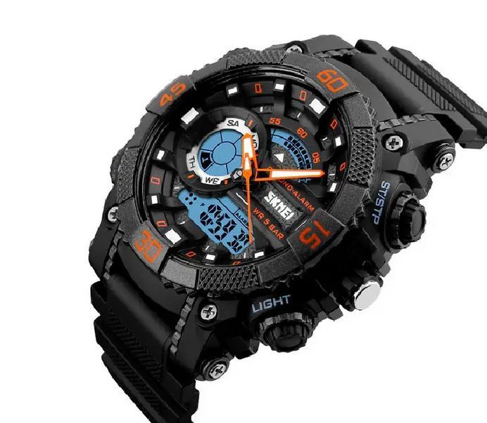 Мужские спортивные наручные часы Skmei 1228 Оранжевые L9003150 фото