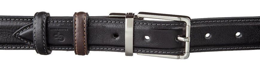 Ремінь брючний двосторонній чоловічий Grande Pelle 11155 Коричневий і Чорний b11155 фото