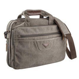 Сумка текстильная для ноутбука 15.6" Vintage 45х30х6 см серая b20087 фото