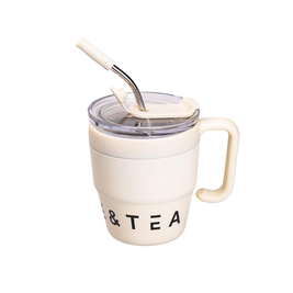 Термочашка Coffee & Tea 480 мл з трубочкою бежева HP-14-23BE фото