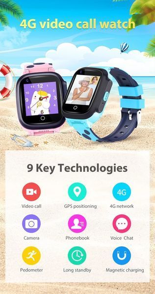 Детские умные наручные часы Smart Baby Watch Y95H 4G с GPS Розовый L900684 фото