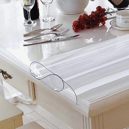 М'яке скло Прозора силіконова скатертина на стіл Soft Glass Захист для меблів 1.4х1.0 м (товщина 1.5 мм) L150005 фото