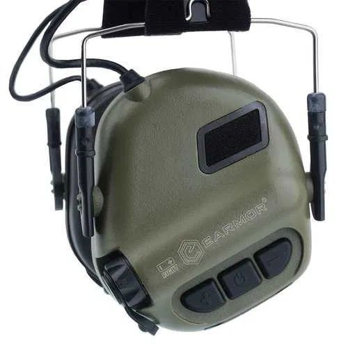 Тактичні навушники Earmor М31 + кріплення на шолом OPS Core (чебурашка) Оливковий L900891 фото