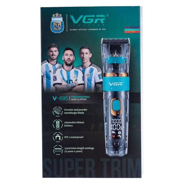 Машинка для стрижки VGR V-695 професійна акумуляторна LU-HP-V-695 фото