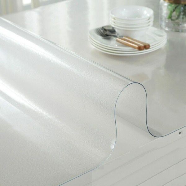 М'яке скло Прозора силіконова скатертина на стіл Soft Glass Захист для меблів 1.4х1.0 м (товщина 1.5 мм) L150005 фото