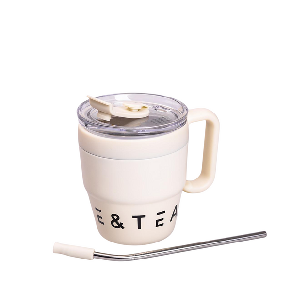 Термокружка Coffee & Tea 480 мл с трубочкой бежевая HP-14-23BE фото