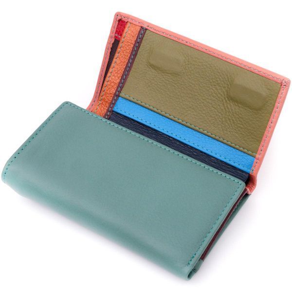 Женский кожаный кошелек в три сложения ST Leather 19441 Разноцветный b19441 фото