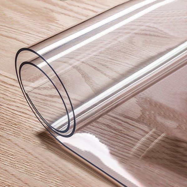 М'яке скло Прозора силіконова скатертина на стіл Soft Glass Захист для меблів 1.4х1.0 м (товщина 1.5 мм) L150005 фото
