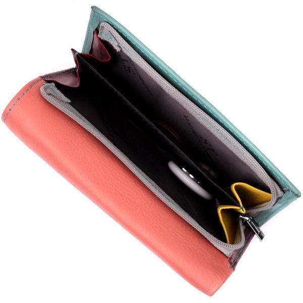Женский кожаный кошелек в три сложения ST Leather 19441 Разноцветный b19441 фото