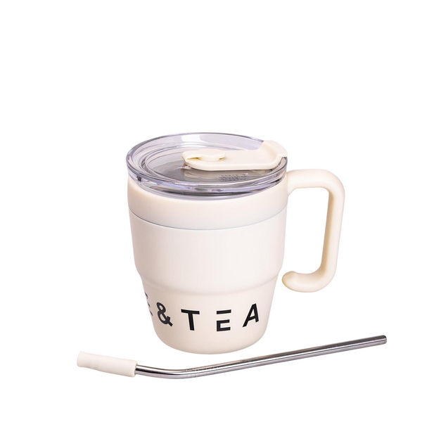 Термокружка Coffee & Tea 480 мл с трубочкой бежевая HP-14-23BE фото