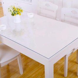 Мягкое стекло Прозрачная силиконовая скатерть на стол Soft Glass Защита для мебели 1.6х1.0м (толщина 1.5мм) L150006 фото