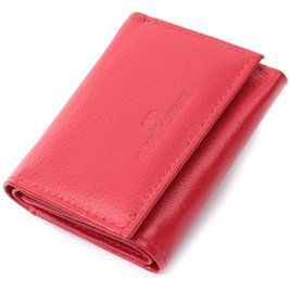 Маленький удобный кошелек с монетницей из натуральной кожи ST Leather 22741 Красный b22741 фото