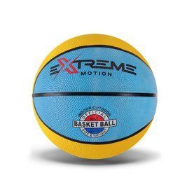Мяч баскетбольный Extreme Motion № 7, 520 грамм Желто-голубой RT-BB1485(Yellow-Blue) фото