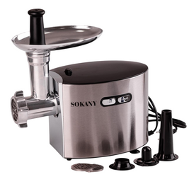 Электрическая мясорубка профессиональная Sokany SK-091 электромясорубка со сменными решетками 2500 Вт SK091 фото
