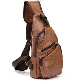 Сумка кросс боди смарт из кожзама Vintage 20573 Рыжая b20573 фото