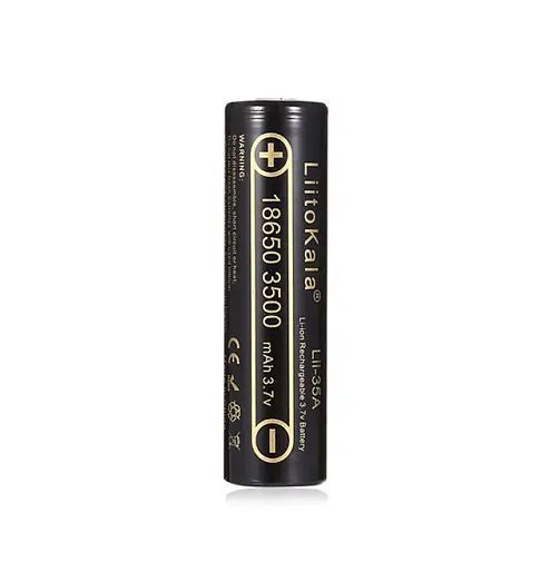Акумулятор LiitoKala Lii-35A-PCB 18650 3500 mAh Li-ion 3.7V (з захистом) Чорний L719392 фото