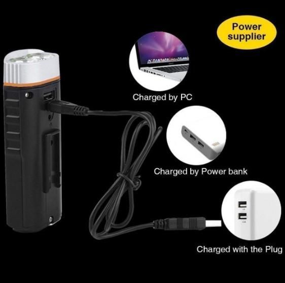 Велофара 3 в 1 PowerBank UltraFire Multifunctional Bicycle Light M48A L480045 фото