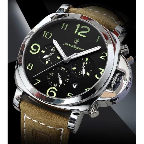 Чоловічий наручний кварцовий годинник Poedagar Luminious L712254 фото