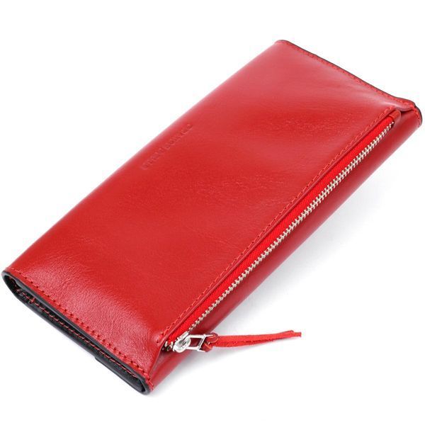 Женский вместительный кошелек GRANDE PELLE 11368 Красный b11368 фото