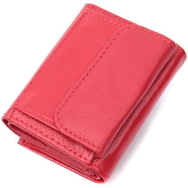Маленький удобный кошелек с монетницей из натуральной кожи ST Leather 22741 Красный b22741 фото