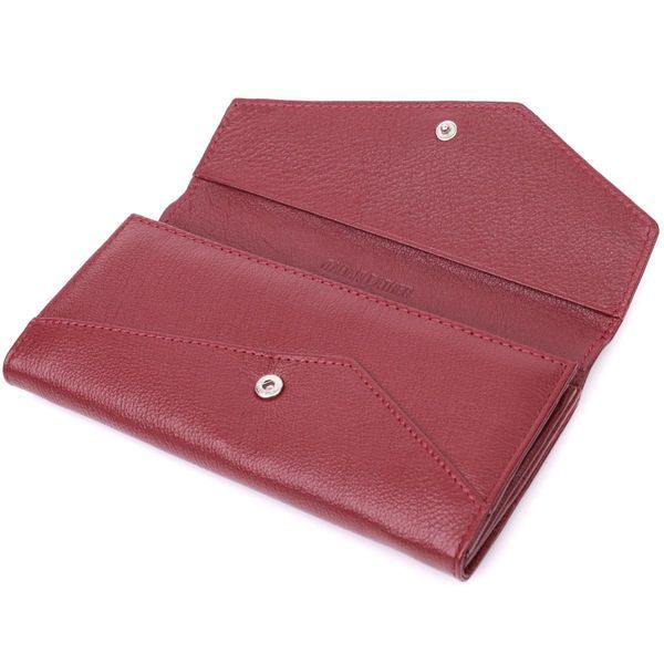 Гаманець для жінок із натуральної шкіри з геометричним клапаном ST Leather 22547 Бордовий b22547 фото