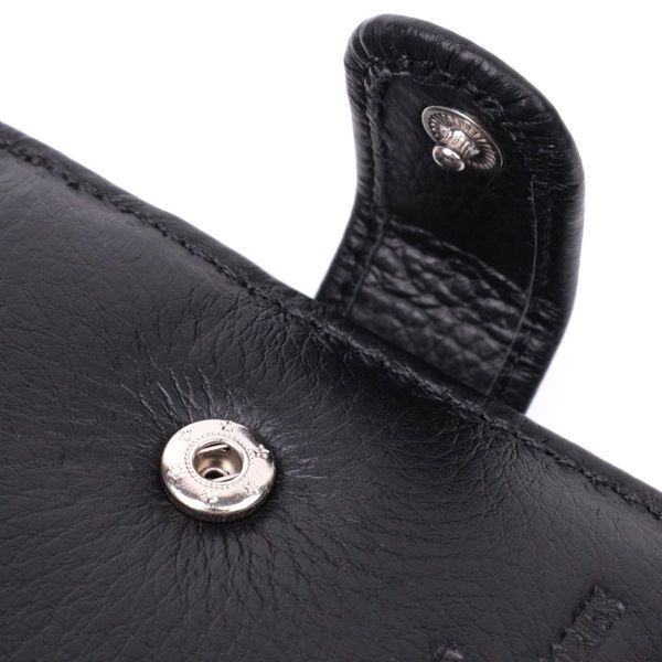 Мужской горизонтальный бумажник из натуральной кожи ST Leather 22455 Черный b22455 фото