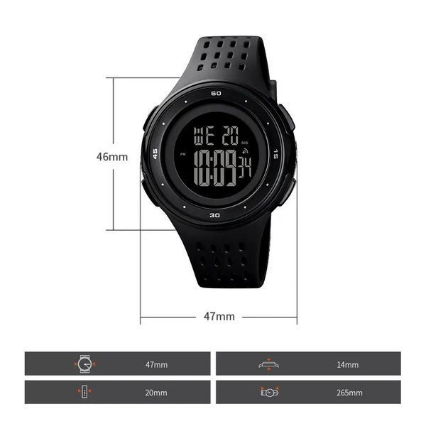 Мужские наручные часы Skmei 1537 Черные L900713 фото