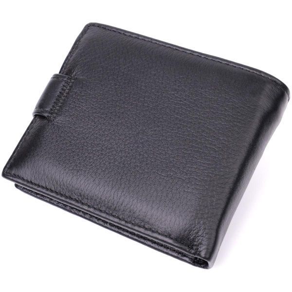 Мужской горизонтальный бумажник из натуральной кожи ST Leather 22455 Черный b22455 фото