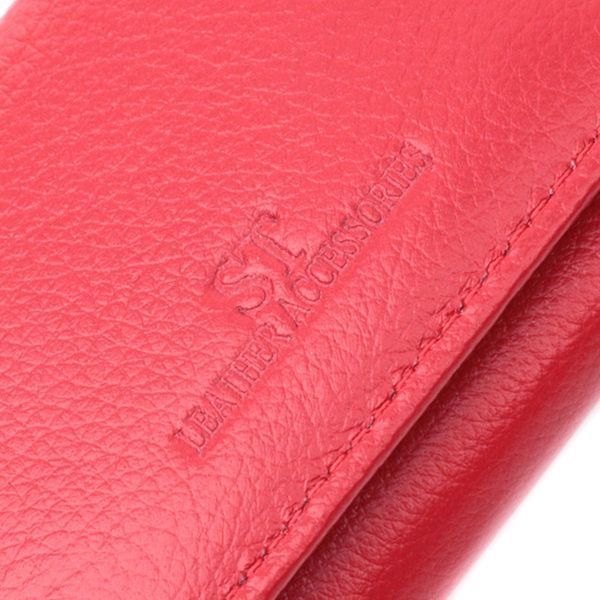 Маленький удобный кошелек с монетницей из натуральной кожи ST Leather 22741 Красный b22741 фото