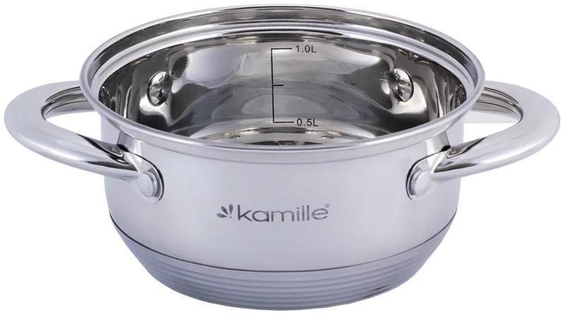Кастрюля Kamille Millay 1.1 л из нержавеющей стали с 7-слойным индукционным дном KM-5770 фото