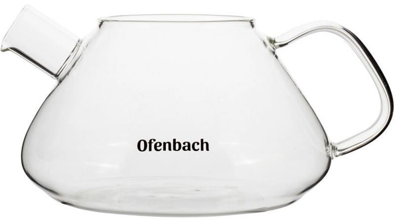 Чайник скляний заварювальний Ofenbach 1000мл зі знімним ситечком NB-100616L фото