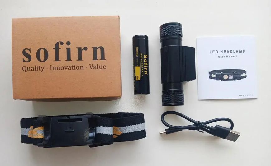 Налобний ліхтар Sofirn H25LR із синім світлом 800лм USB-C (акумулятор 18650 на 3400мАч) L718298 фото