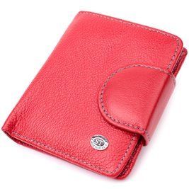 Кожаный яркий кошелек с монетницей для женщин ST Leather 19453 Красный b19453 фото