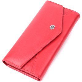 Женский кошелек с геометрическим клапаном из натуральной кожи ST Leather 22545 Красный b22545 фото
