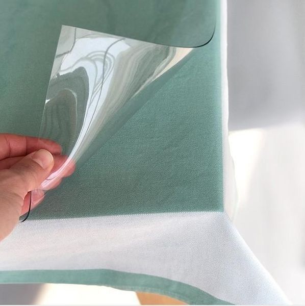 М'яке скло Прозора силіконова скатертина на стіл Soft Glass Захист для меблів 1.0х1.7м (товщина 1.5 мм) L150007 фото