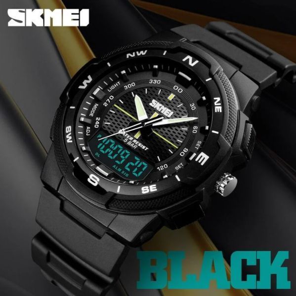 Мужские спортивные часы Skmei 1454 Черные L145411 фото
