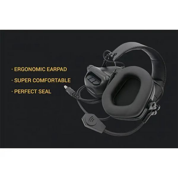 Тактические активные наушники Earmor М32 + крепление чебурашка OPS Core Черный L900894 фото