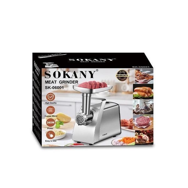 Электрическая мясорубка Sokany SK-06001 для фарша электромясорубка с насадками 2400 Вт SK-06001 фото