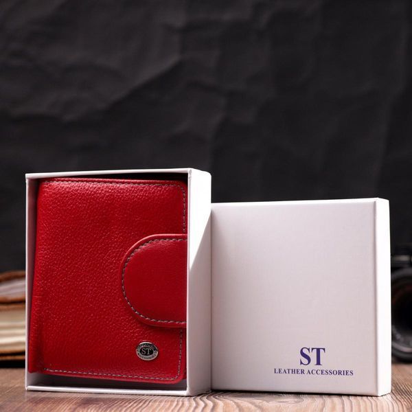 Кожаный яркий кошелек с монетницей для женщин ST Leather 19453 Красный b19453 фото