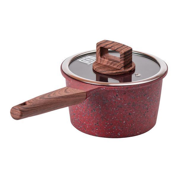 Сотейник алюмінієвий MGC 1,6 л зі скляною кришкою з антипригарним покриттям &Oslash; 16 см червоний LU-HP-4-444R фото